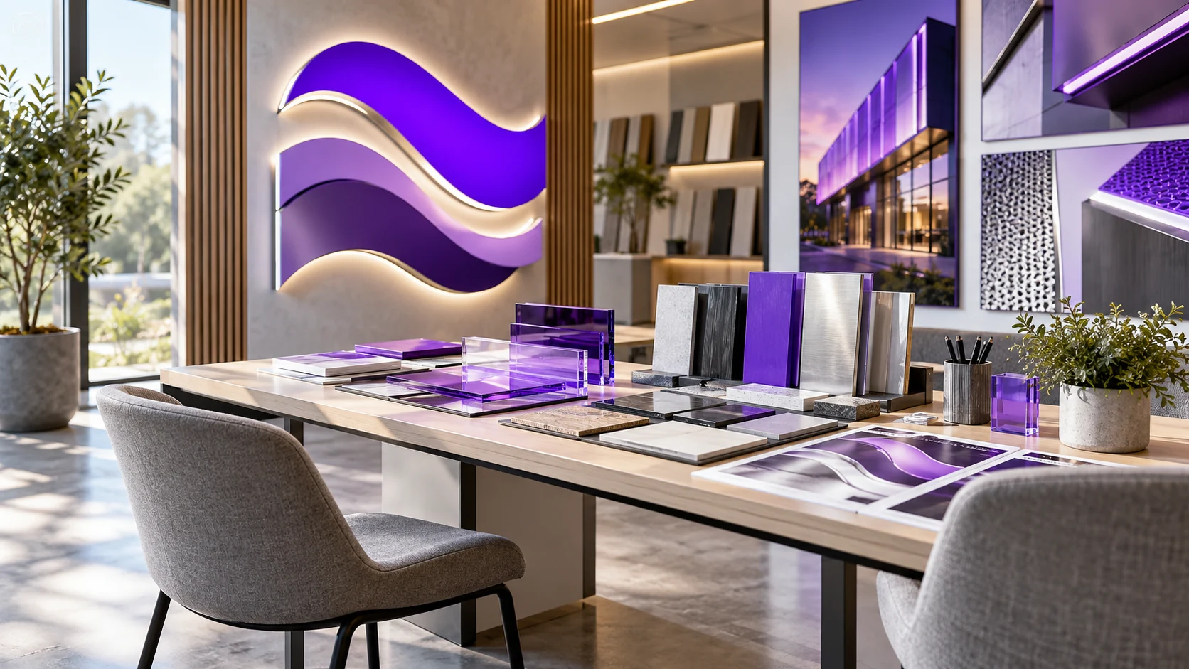 Illustrative signage sample consultation table